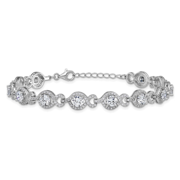 High-Quality Cheryl M Sterling Silver CZ Bracelet | Stylish 1-Inch Extension-3