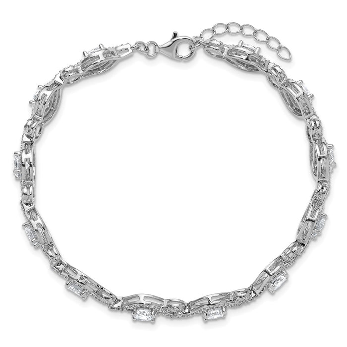 High-Quality Cheryl M Sterling Silver CZ Bracelet | Stylish 1-Inch Extension-4