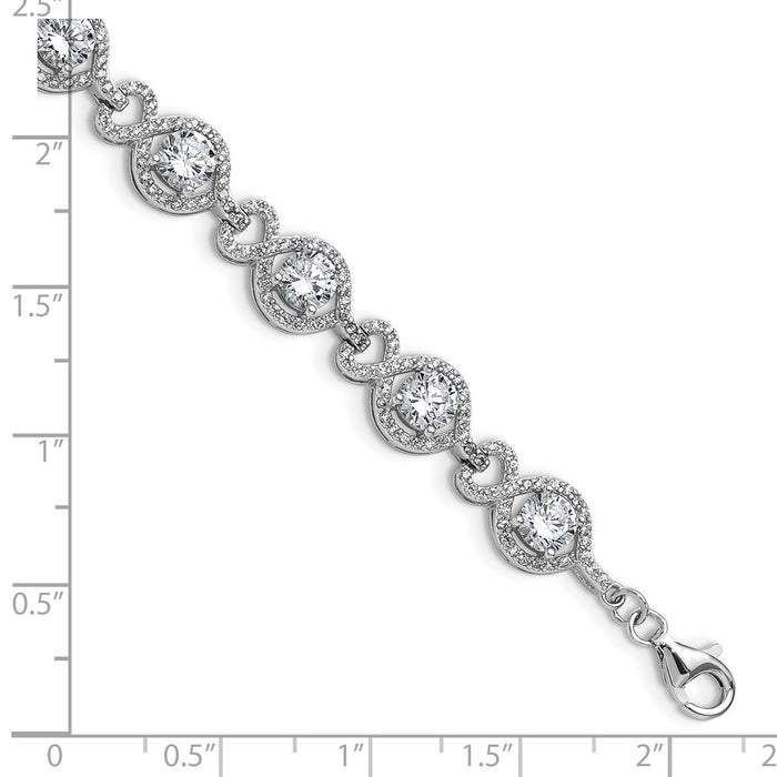 High-Quality Cheryl M Sterling Silver CZ Bracelet | Stylish 1-Inch Extension-5