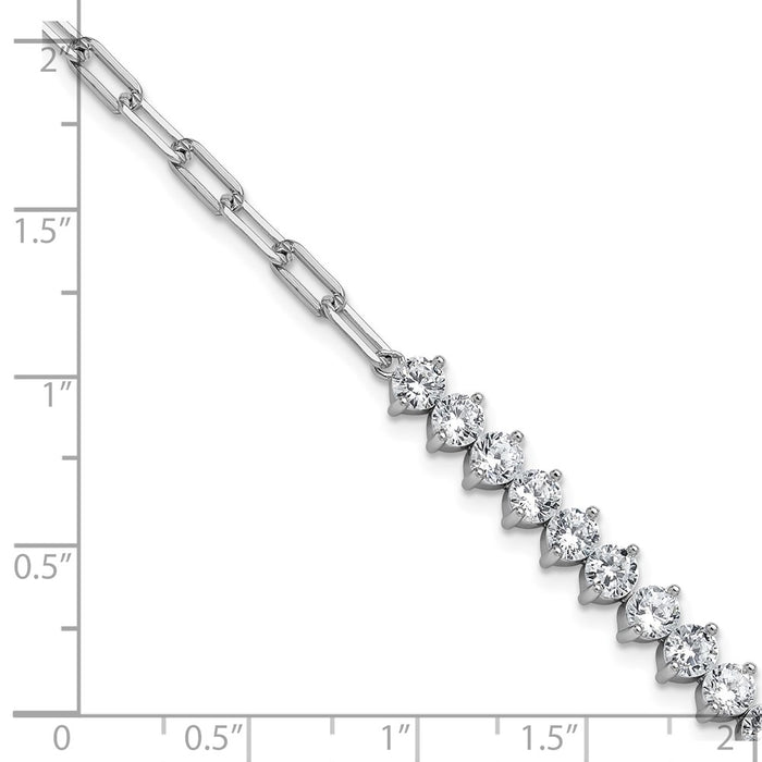 Shop Exclusive Cheryl M Polished Fancy CZ Bracelet | Stylish Rhodium-Plated Silver-5