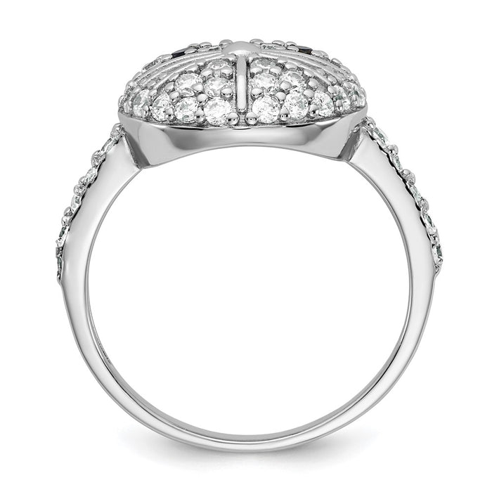 Shop Stylish Cheryl M Sterling Silver Cat Ring, Rhodium-Plated, CZ Accents-2