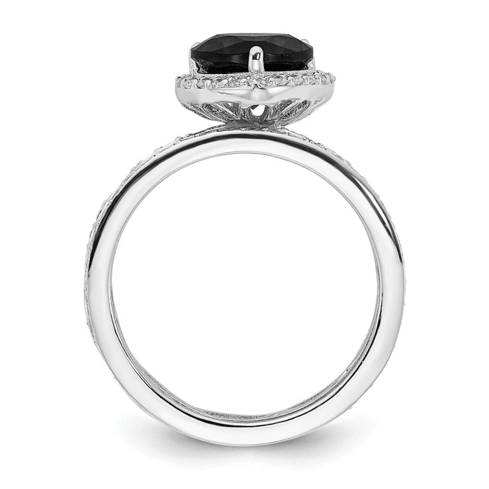 Buy Exclusive Cheryl M Sterling Silver Teardrop Halo Triple Ring Set - Stylish CZ-2