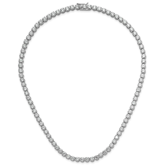 Buy Cheryl M 18-Inch Sterling Silver Necklace, Rhodium-Plated, Stylish CZs-5