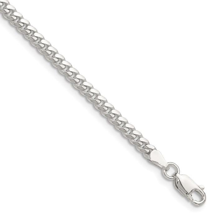 Buy Stylish 3.4mm Polished Sterling Silver Domed Curb Chain - Luxury Value!-1