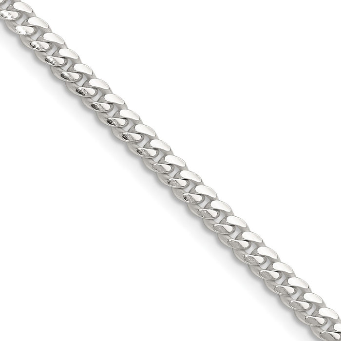 Buy Stylish 3.4mm Polished Sterling Silver Domed Curb Chain - Affordable Price-1