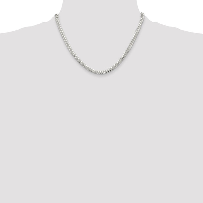 Buy Stylish 5.7mm Polished Sterling Silver Domed Curb Chain - Affordable Luxury-4