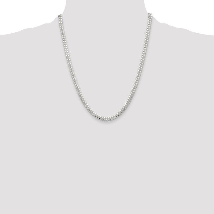 High-Quality Polished Sterling Silver 5.7mm Domed Curb Chain - Stylish Value!-4