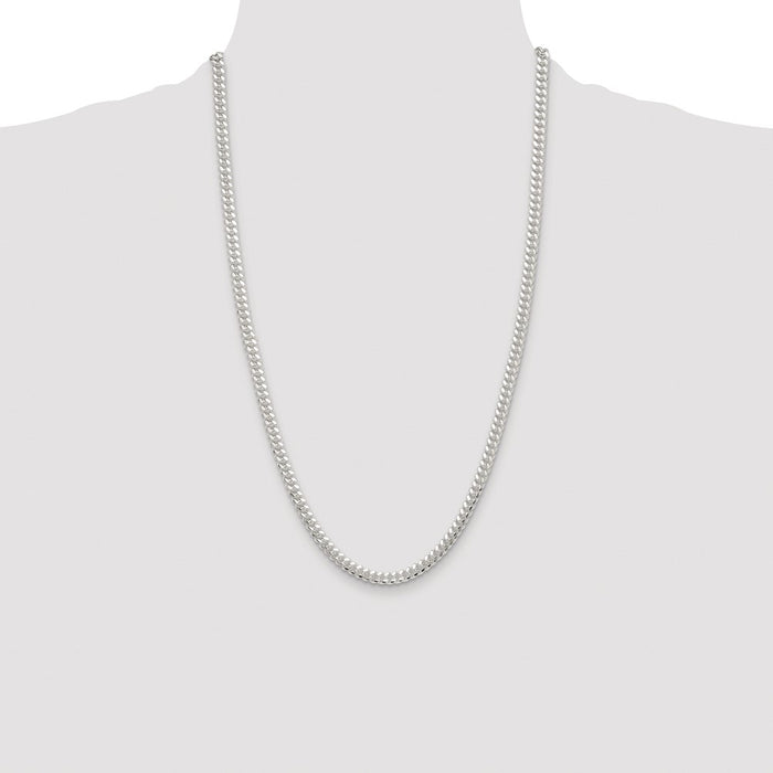 Buy Stylish 5.7mm Rhodium-Plated Sterling Silver Curb Chain - Affordable Luxury-4