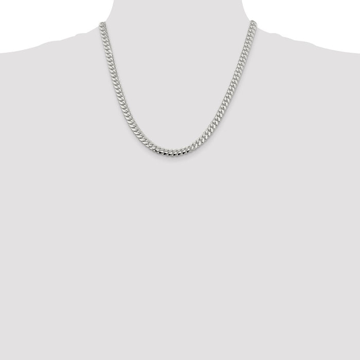 Buy Stylish 6.4mm Polished Sterling Silver Domed Curb Chain - Luxury Value!-4