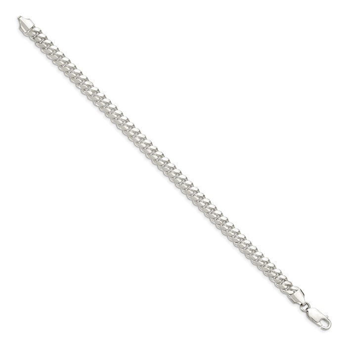 High-Quality 6.4mm Sterling Silver Domed Curb Chain - Stylish & Affordable-2
