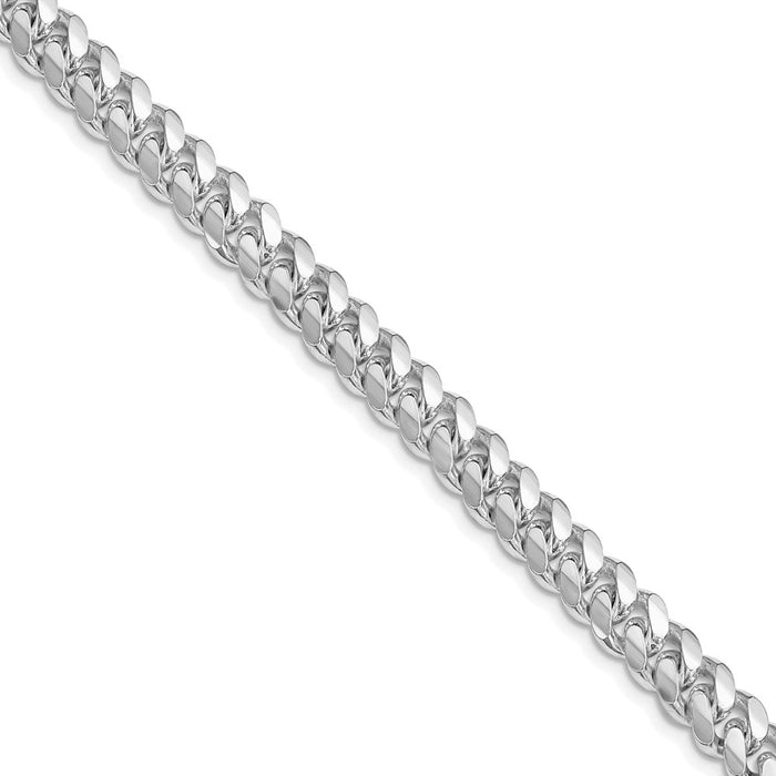 Exclusive 7.0mm Rhodium-Plated Sterling Silver Domed Curb Chain | Stylish Value-1