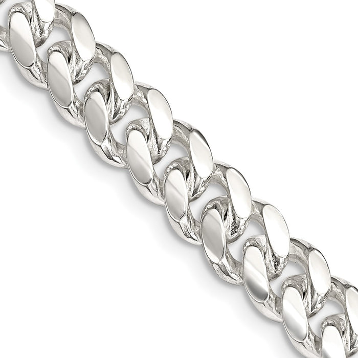 Buy Exclusive 7.8mm Polished Sterling Silver Domed Curb Chain - Stylish Value-1