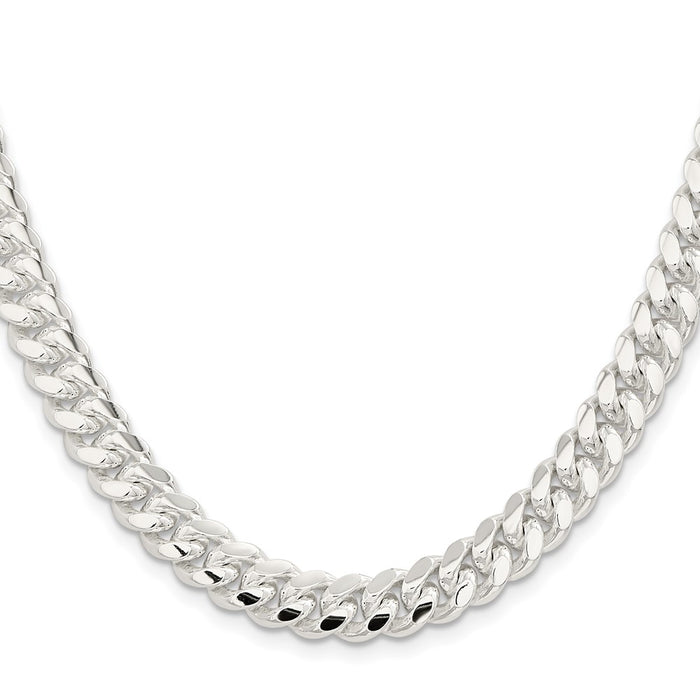 High-Quality 9mm Sterling Silver Domed Curb Chain - Stylish & Affordable Value-2