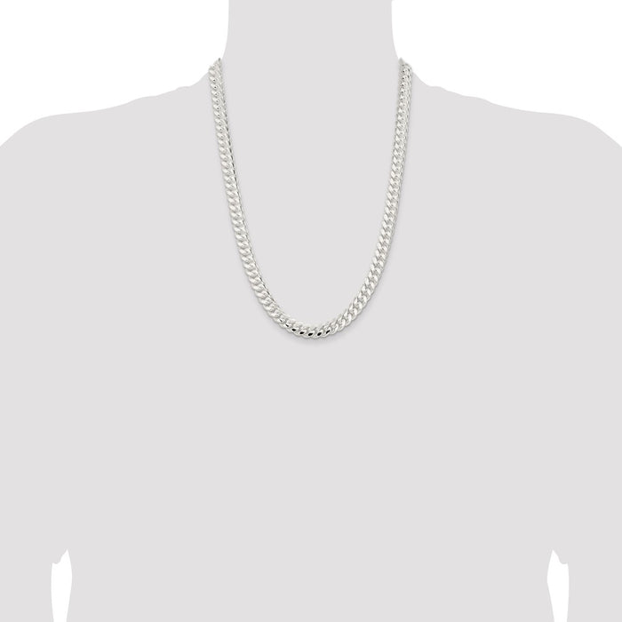 Buy Exclusive 9mm Sterling Silver Domed Curb Chain | Affordable Luxury Jewelry-4
