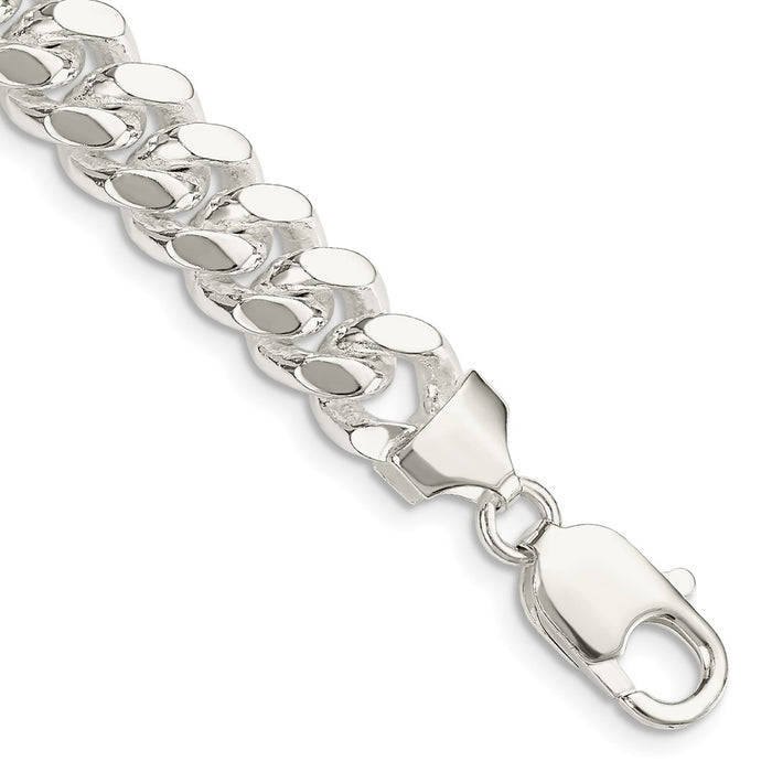 Buy Stylish 9mm Polished Sterling Silver Domed Curb Chain - Luxury Value-1