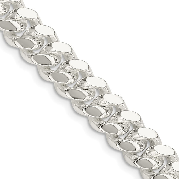 High-Quality 9mm Sterling Silver Domed Curb Chain - Stylish & Affordable Value-1