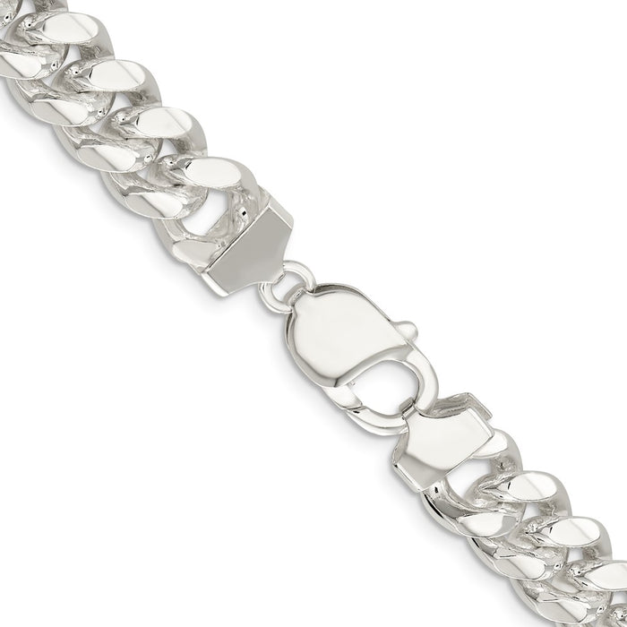 High-Quality 10.7mm Sterling Silver Domed Curb Chain - Stylish & Affordable!-3