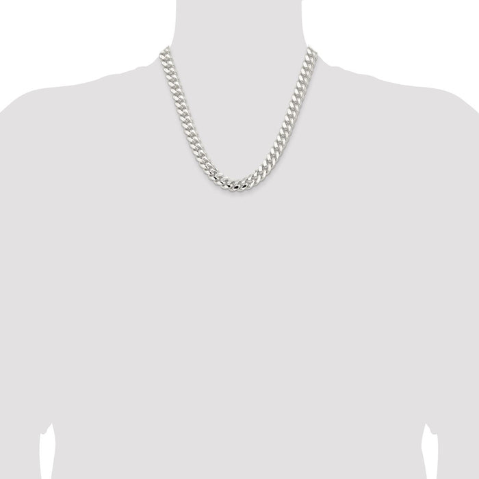 Buy Stylish 10.7mm Sterling Silver Domed Curb Chain - Luxury Jewelry Value-4
