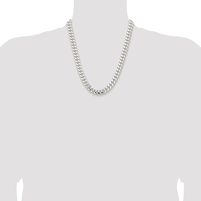 Buy Stylish 10.7mm Polished Sterling Silver Domed Curb Chain - Affordable Value-4