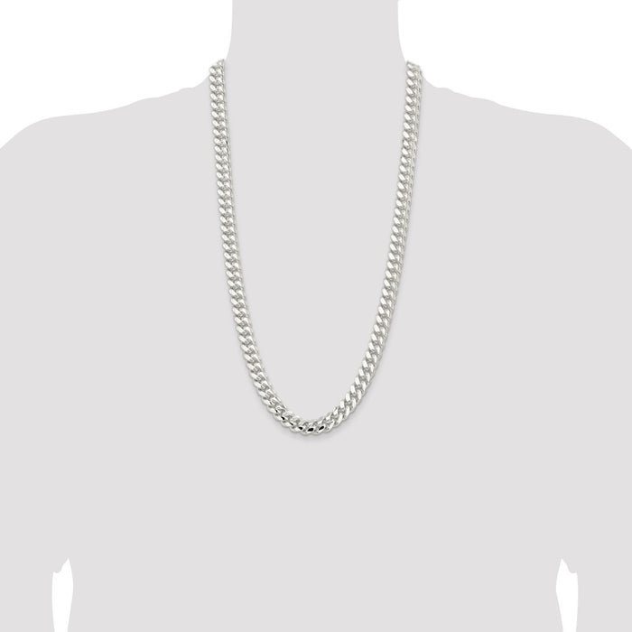 Buy Stylish 10.7mm Polished Sterling Silver Domed Curb Chain - Luxury Value!-4