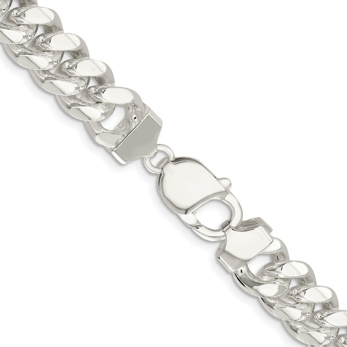 Buy Stylish 10.7mm Polished Domed Curb Chain in 925 Sterling Silver, Luxury Look!-3