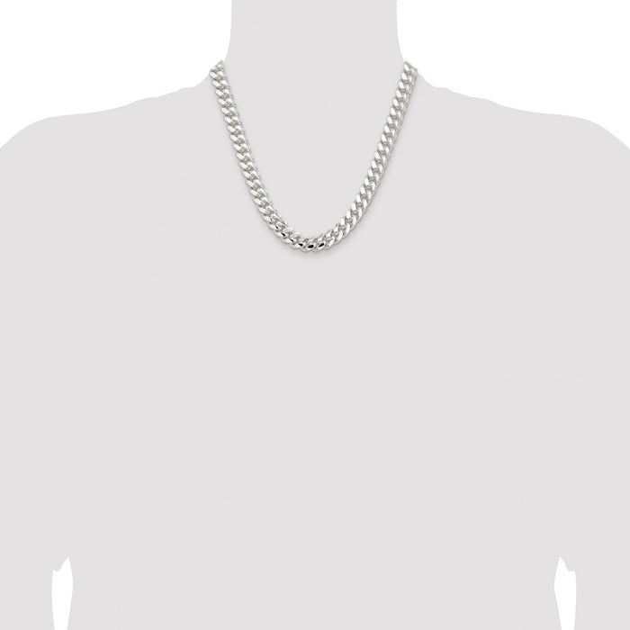 Buy Stylish 10.7mm Polished Domed Curb Chain in 925 Sterling Silver, Luxury Look!-4