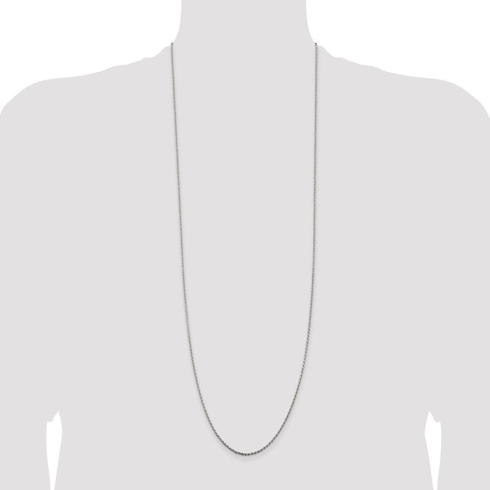Buy 1.5mm Diamond-Cut Rope Chain in Sterling Silver | Stylish & Affordable-4