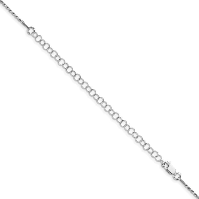 High-Quality Rhodium-Plated 1.5mm Diamond-Cut Rope Chain for Stylish Value-4
