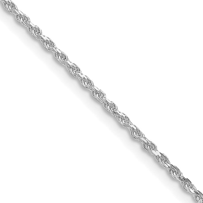 High-Quality Rhodium-Plated 1.5mm Diamond-Cut Rope Chain for Stylish Value-1