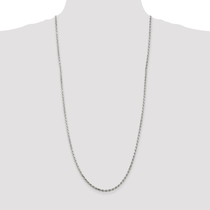 Exclusive 2.5mm Diamond-Cut Rope Chain in Sterling Silver | Affordable Luxury-4