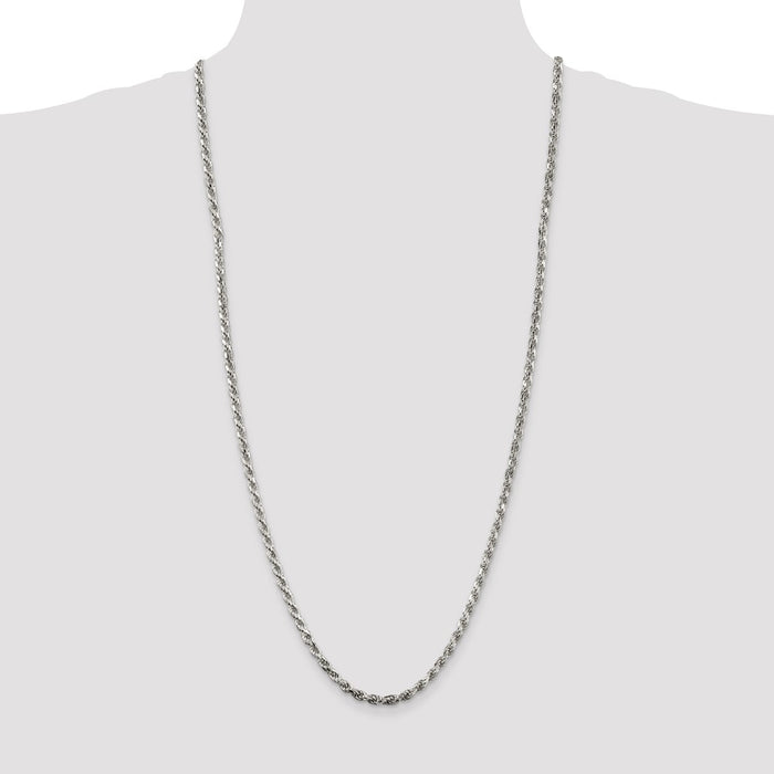 Buy Exclusive 3.75mm Diamond-Cut Rope Chain in Sterling Silver | Stylish Value-4