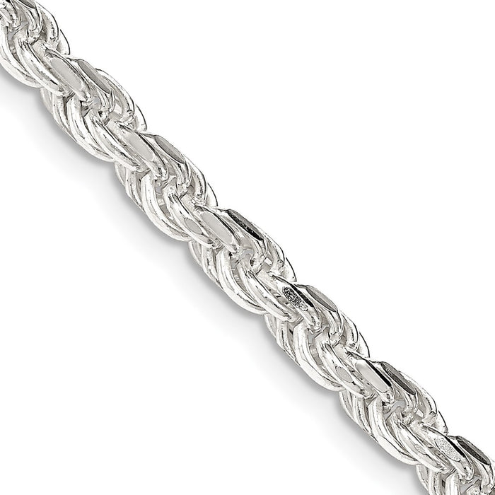 Exclusive 4.25mm Diamond-Cut Rope Chain in Sterling Silver - Stylish Value!-1