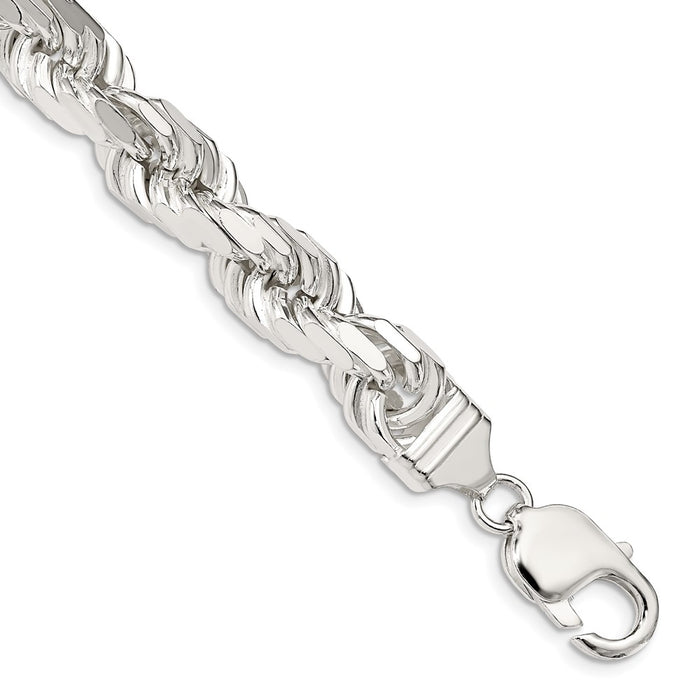 Exclusive 9.0mm Diamond-Cut Rope Chain in Sterling Silver - Stylish Value!-1
