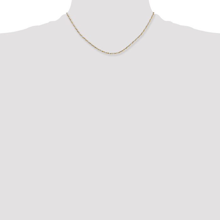 Exclusive 1.85mm Diamond-Cut Rope Chain in Sterling Silver & Vermeil - Stylish Value-4