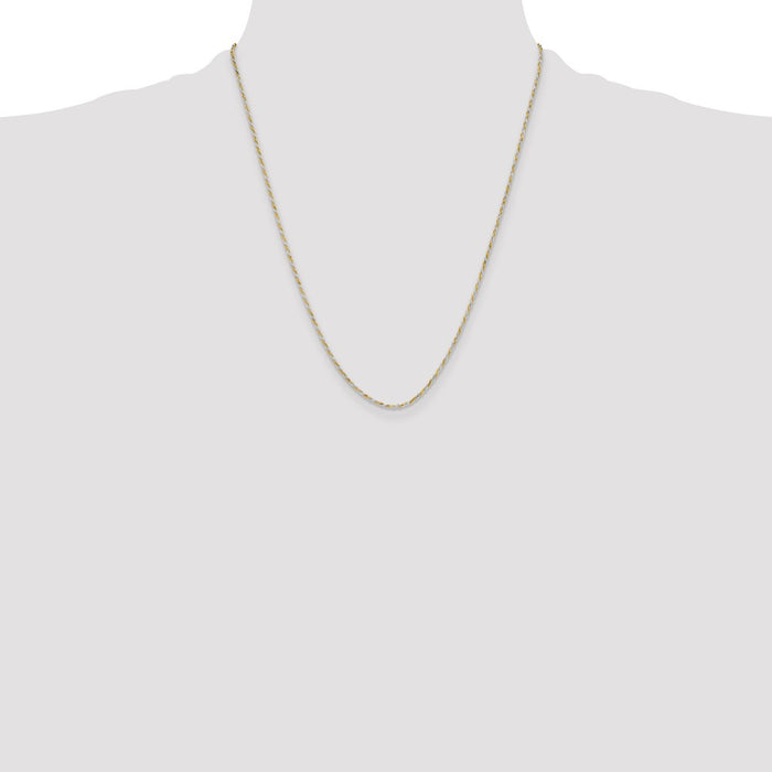 Buy Stylish 1.85mm Diamond-Cut Rope Chain in Sterling Silver & Vermeil-4