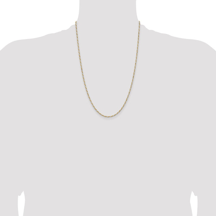 Buy Stylish 1.85mm Diamond-Cut Rope Chain in Sterling Silver & Vermeil-4