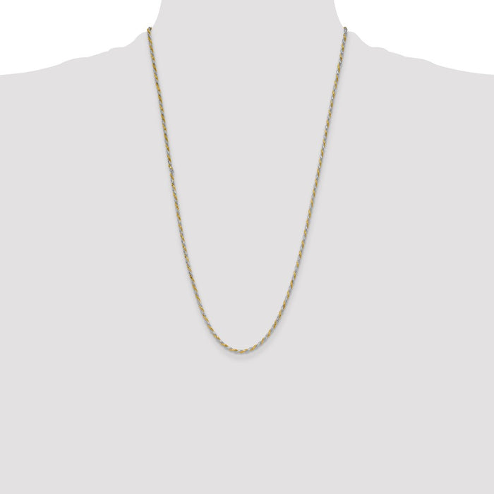 Exclusive 2.5mm Diamond-Cut Rope Chain in Sterling Silver & Vermeil - Affordable Luxury-4