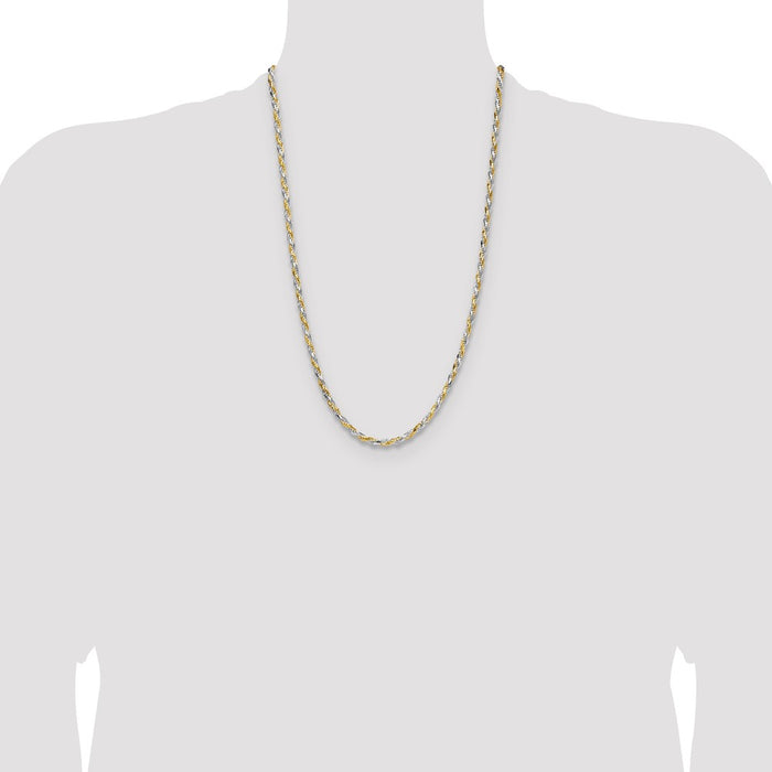 High-Quality 3.5mm Diamond-Cut Rope Chain in Sterling Silver & Vermeil - Stylish Value-4