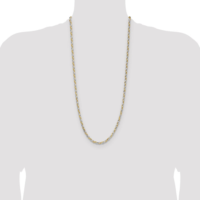 Exclusive 3.5mm Diamond-Cut Rope Chain in Sterling Silver & Vermeil - Stylish Value-4