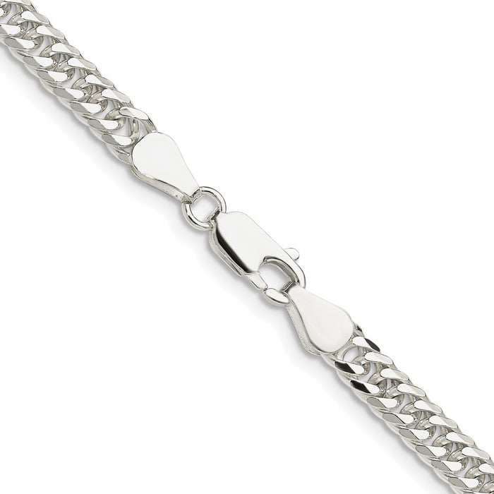 Order Stylish 4.8mm Rhodium-Plated Sterling Silver Double Diamond-Cut Chain-3