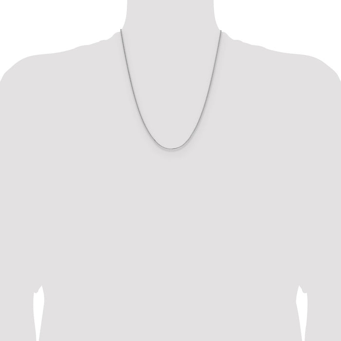 Buy Stylish 1.3mm Rhodium-Plated Sterling Silver Double Spiga Chain-4