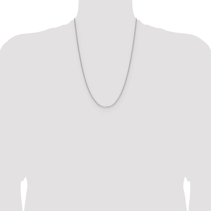 High-Quality Rhodium-Plated Sterling Silver 1.3mm Double Spiga Chain - Stylish Value-4