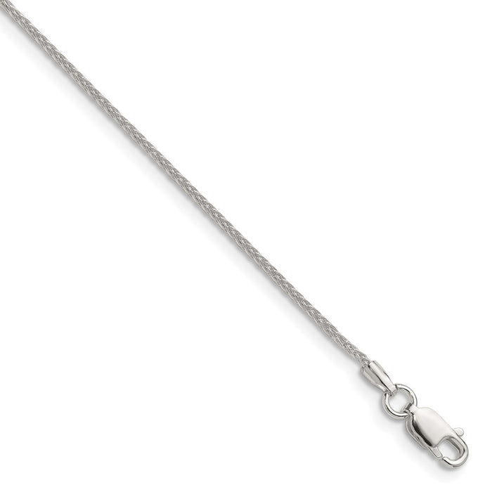 Buy Stylish 1.3mm Double Spiga Sterling Silver Chain - Luxury 8-Sided Design-1