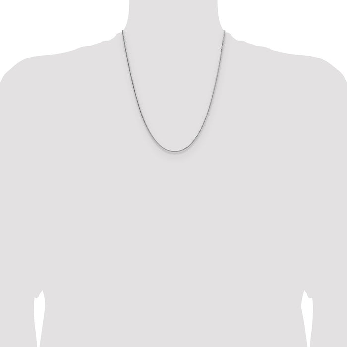 Buy Stylish 1.45mm Rhodium-Plated Sterling Silver Double Spiga Chain-4