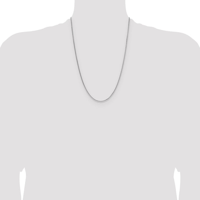 Buy Stylish Rhodium-Plated Sterling Silver 1.45mm 8-Sided Double Spiga Chain-4