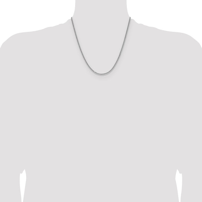 Buy Stylish 2.0mm Rhodium-Plated Sterling Silver Double Spiga Chain - Value!-4