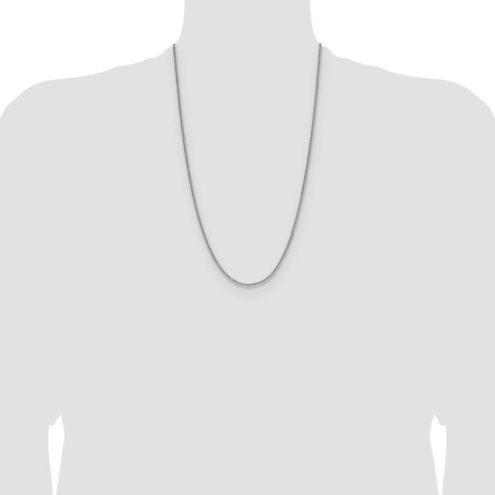 Buy Exclusive 2.0mm Rhodium-Plated Sterling Silver Double Spiga Chain-4