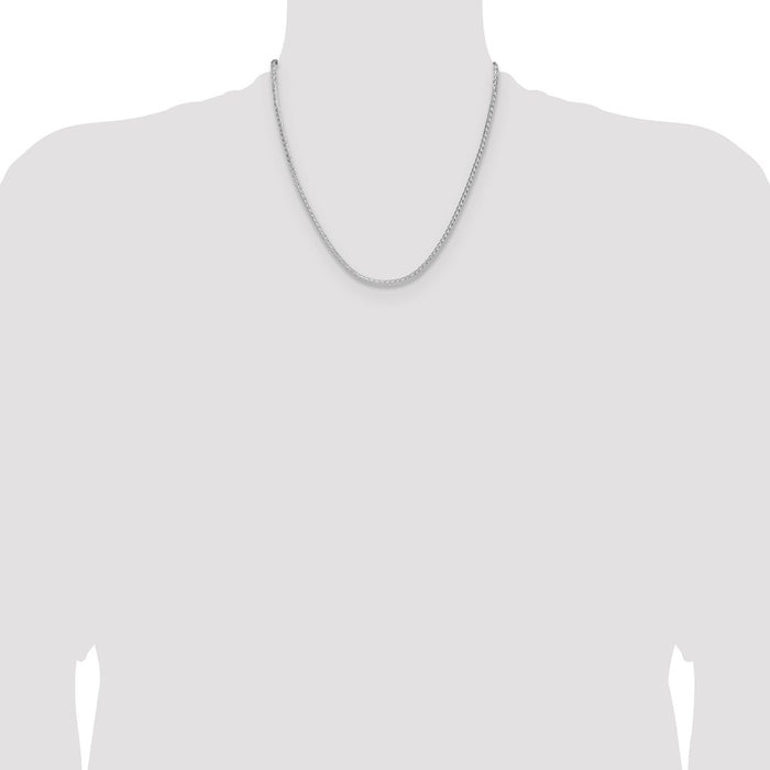 Buy Stylish 2.5mm Sterling Silver Double Spiga Chain - 8 Sides, Affordable Value-4