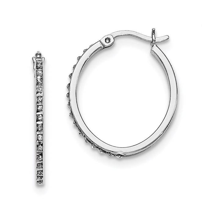 Exclusive Diamond Fascination Set: 3-Piece Oval & Round Earrings in Sterling Silver-3