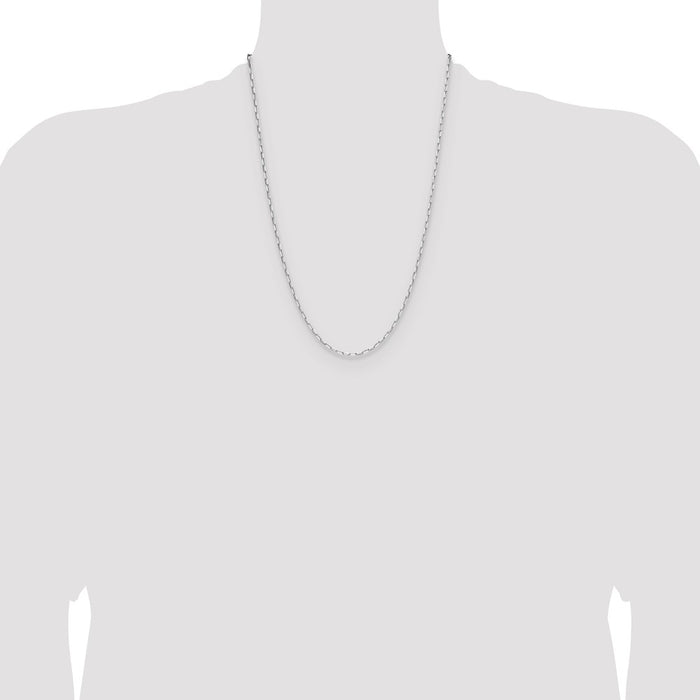 Exclusive Rhodium-Plated Sterling Silver 2.15mm Forzantine Chain - Stylish Value!-4